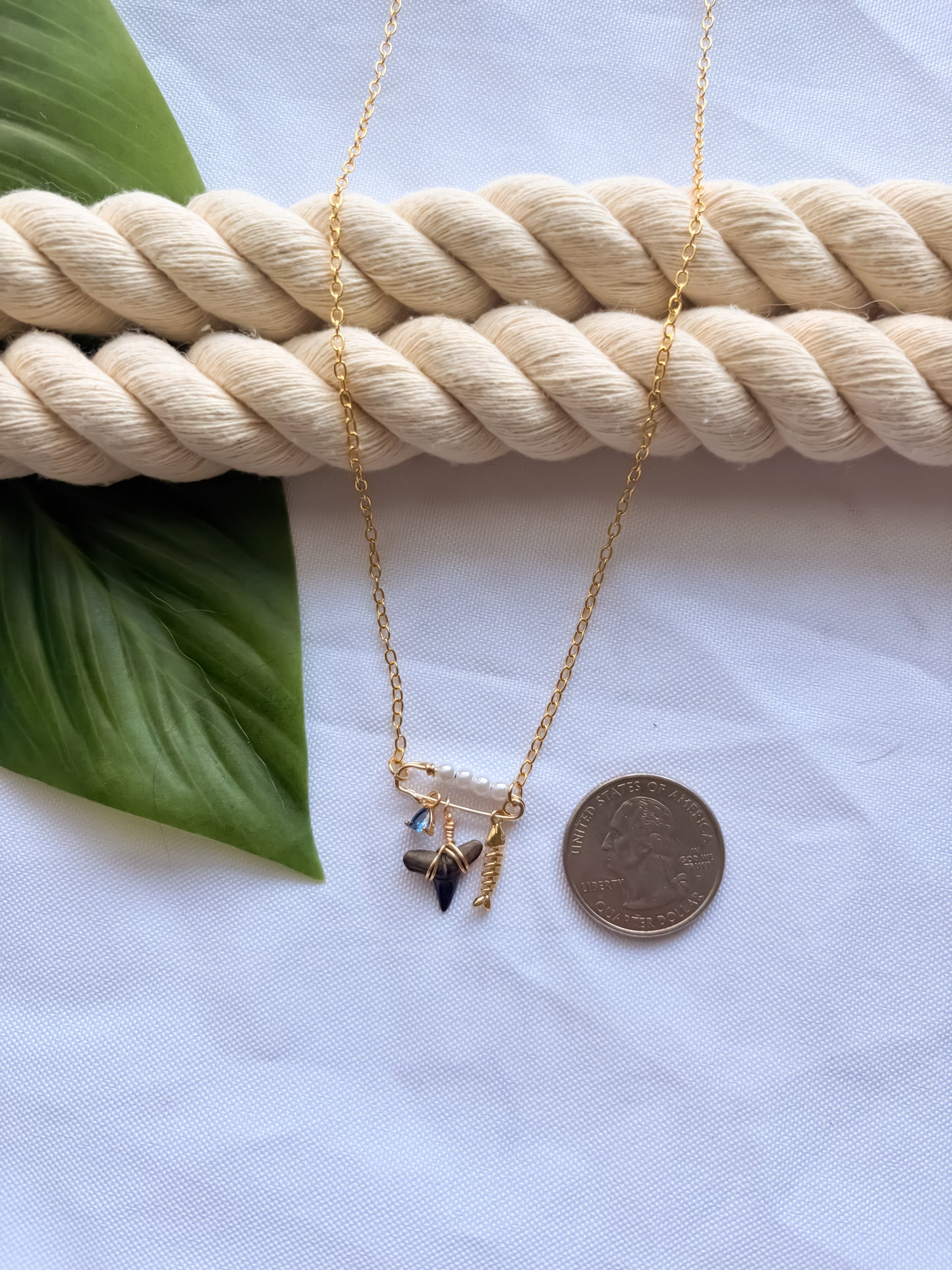 Apex Sky Pearl Charm Necklace