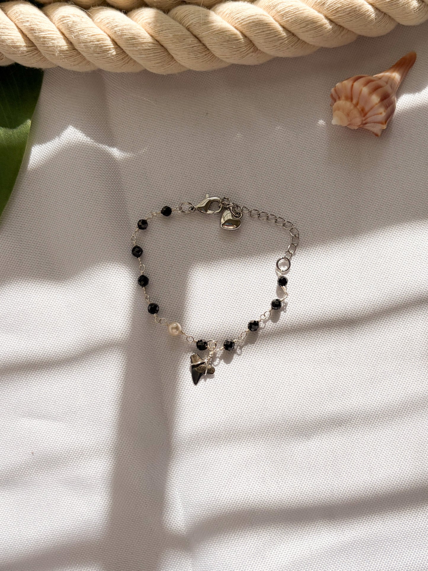 Midnight Tide Shark Tooth Bracelet