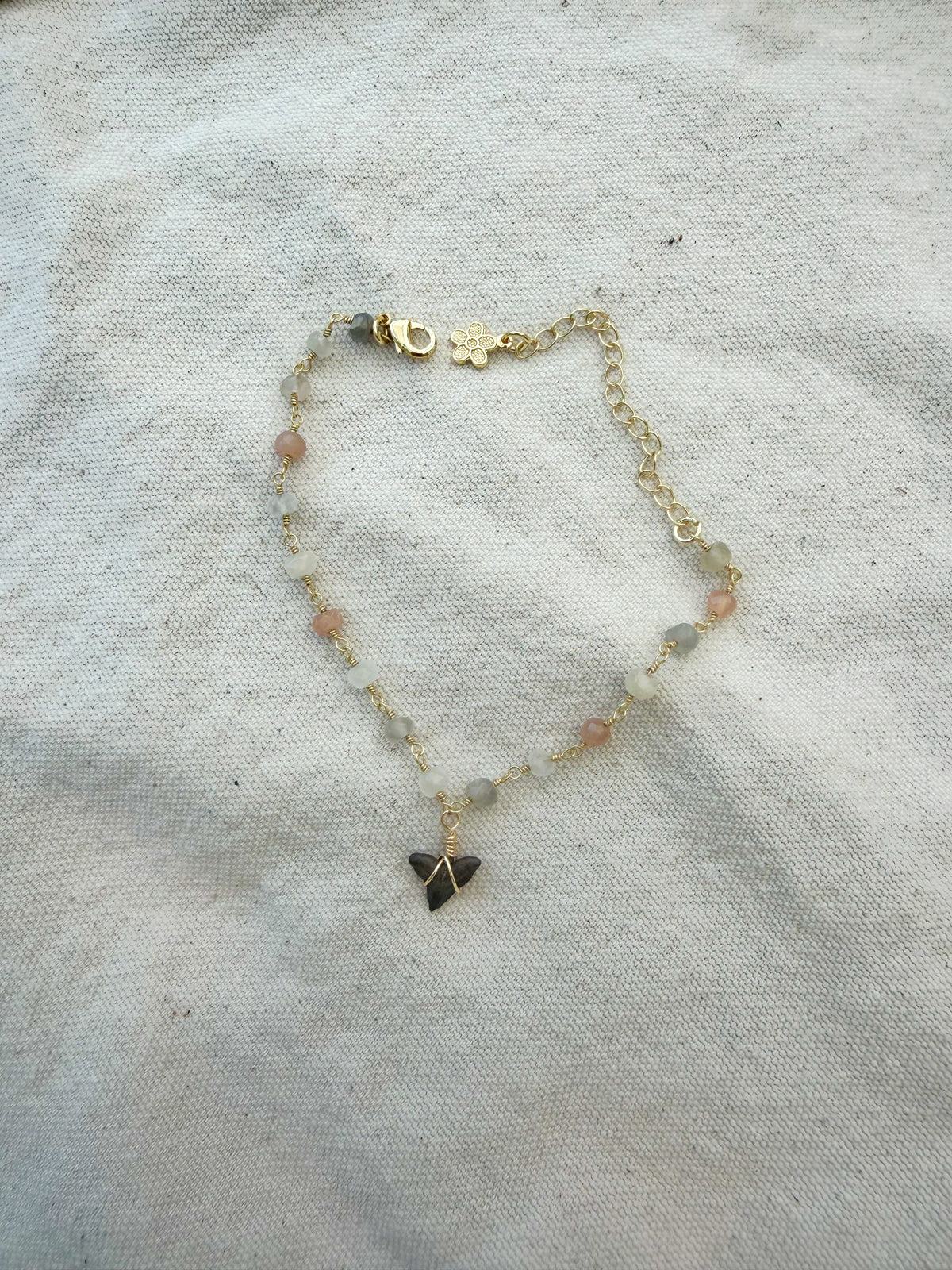 Moonstone Shark Tooth Bracelet