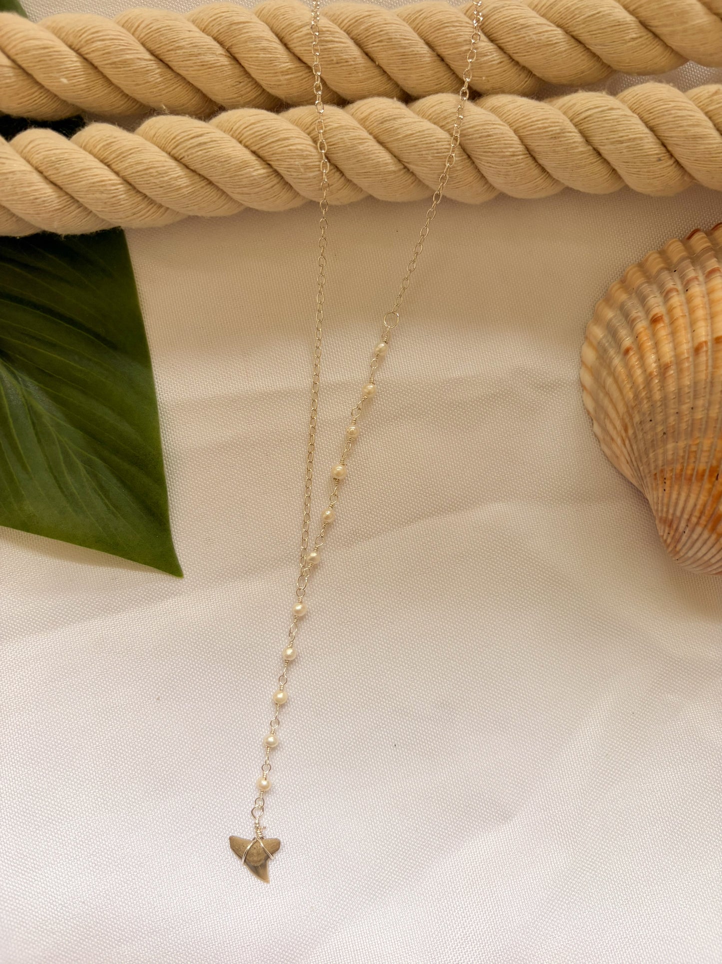 Sterling Silver and Pearl Lariat