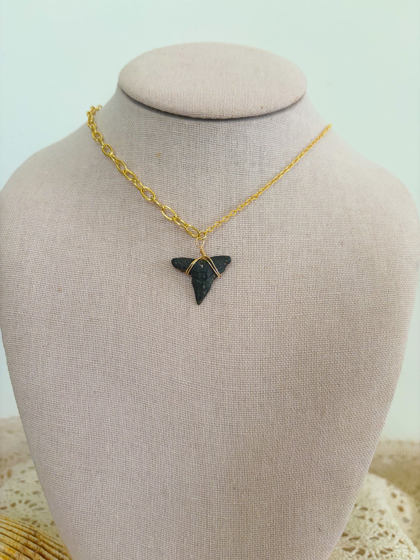 Mixed Chain Shark Tooth Necklace