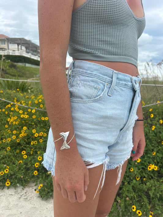 Silver Shark Tooth Cuff