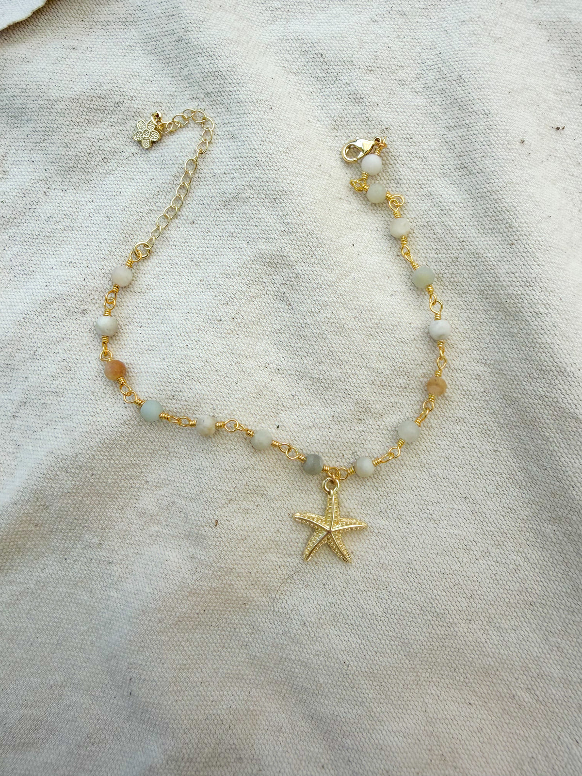 Amazonite Starfish Anklet