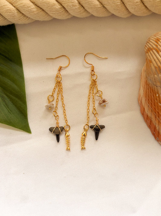 South End Charm Shark Tooth Earrings