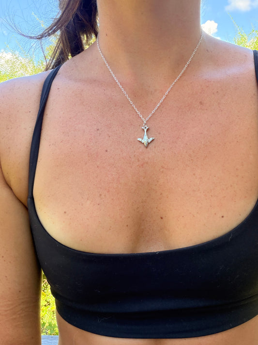 Sterling Silver Whale Necklace