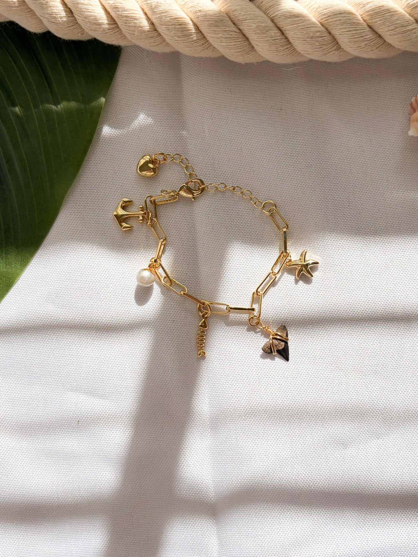 Golden Catch Charm Bracelet