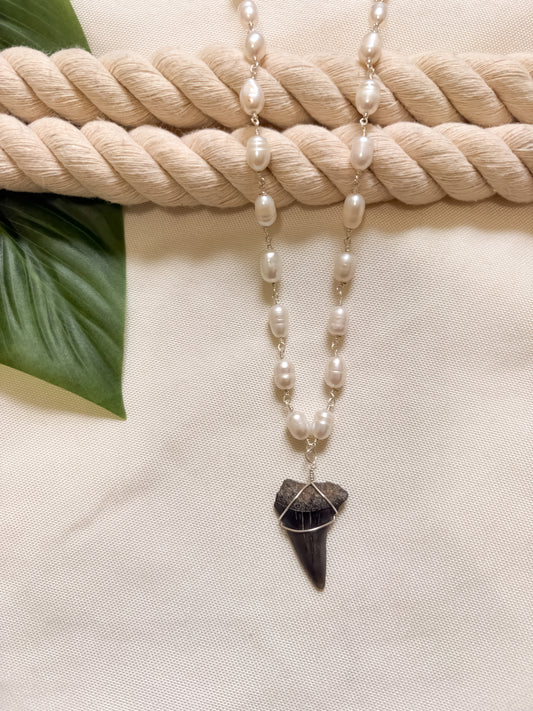 Maris Pearl Shark Tooth Necklace