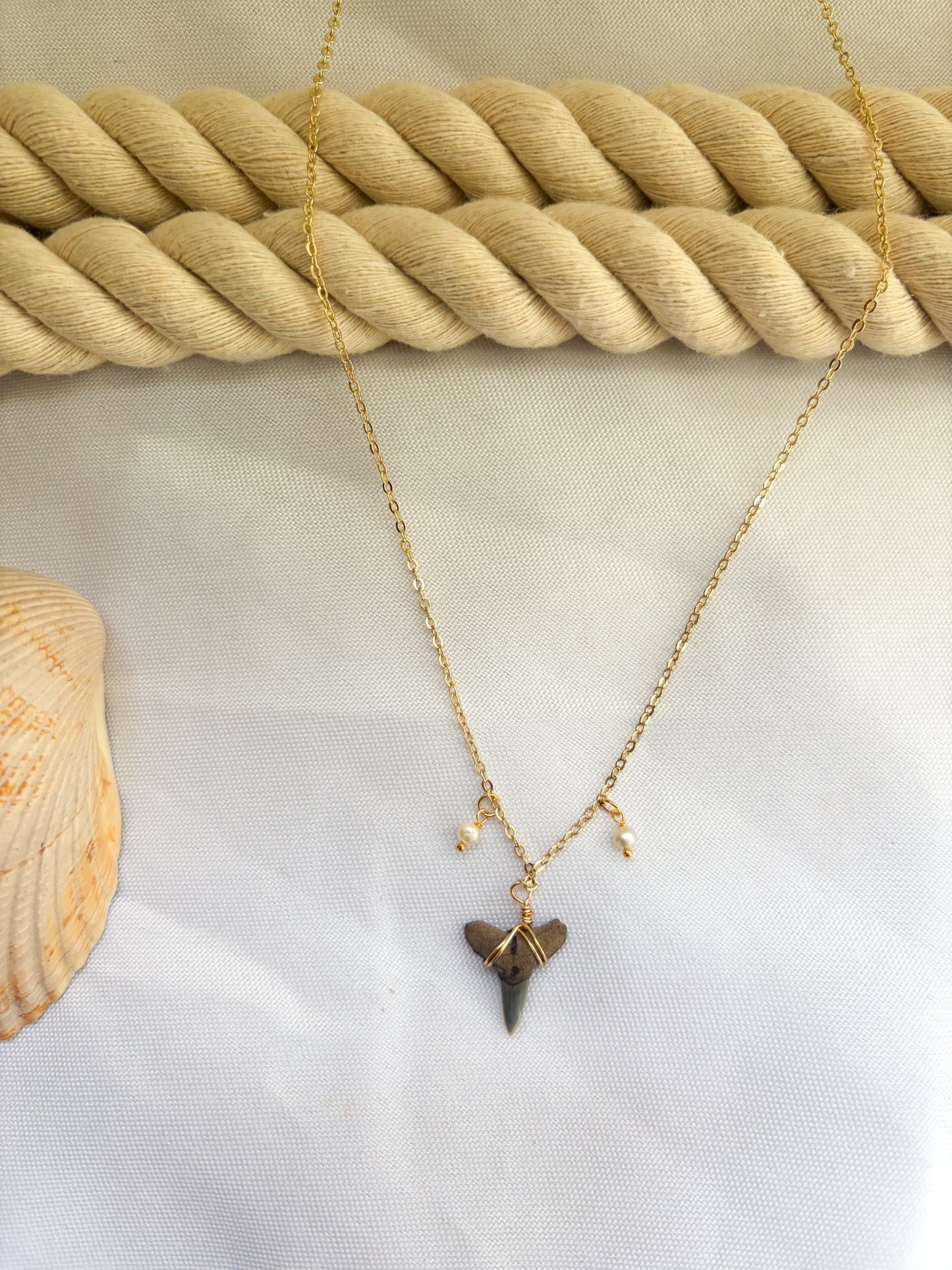 Apex Pearl Shark Tooth Necklace