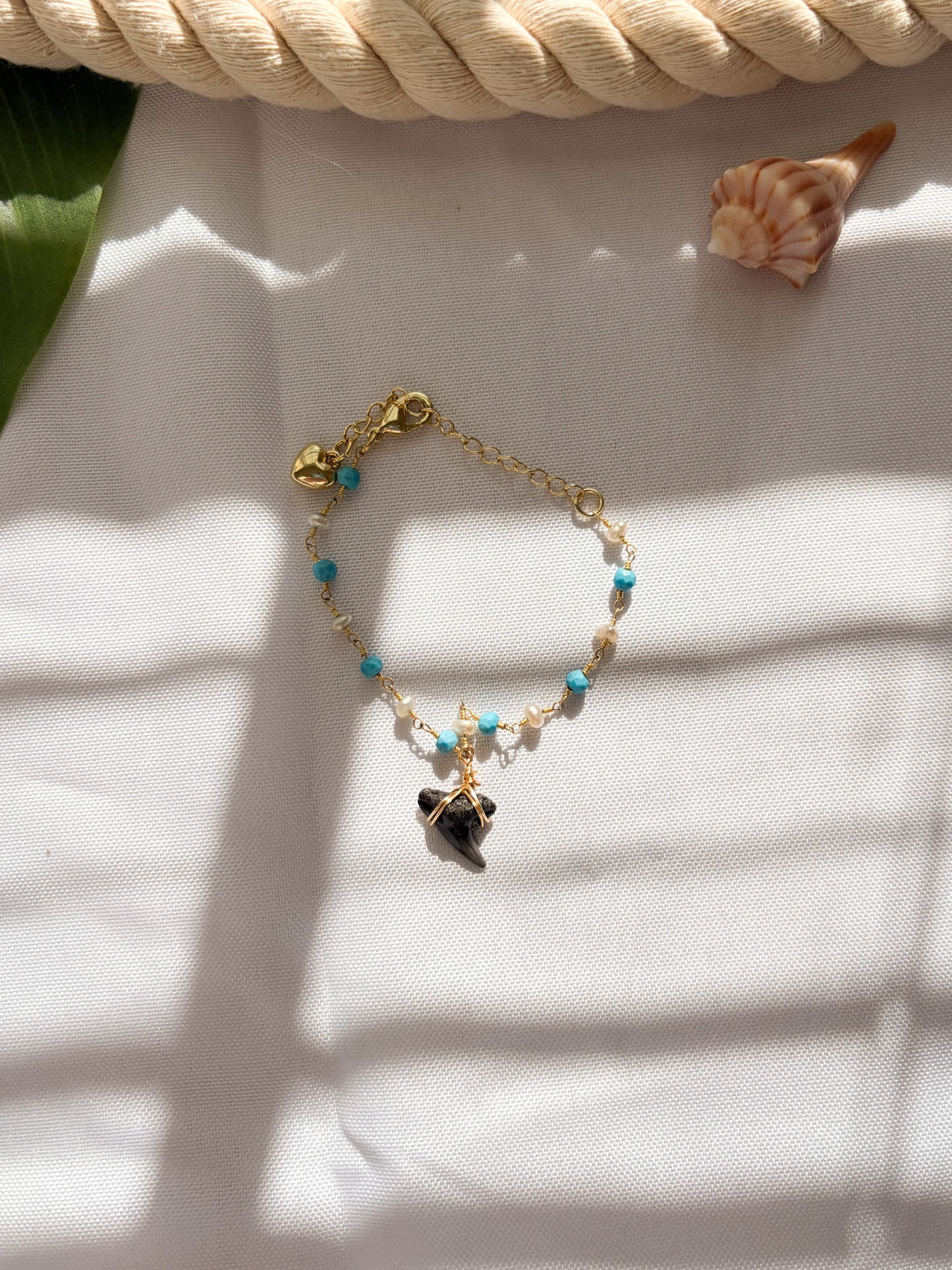 Tropical Tide Shark Tooth Bracelet